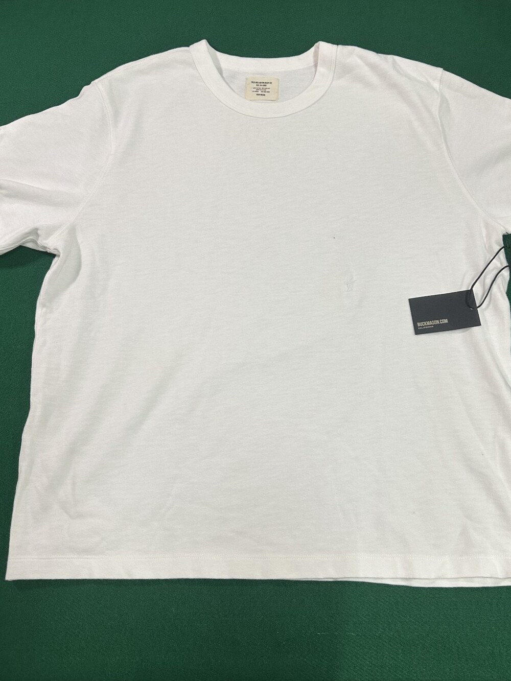 Buck Mason White Field-Spec Cotton Heavy Tee Mens Sz XXL MSRP $55 NWI [DD2]